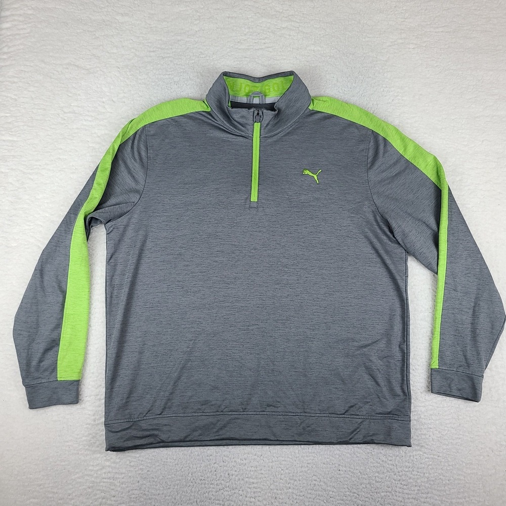 PUMA Sweater Mens XL Gray Enjoy Golf Activewear Performance Tech *